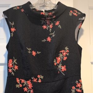 Ann Taylor Factory Vintage Inspired Black Cowl Neck Dress